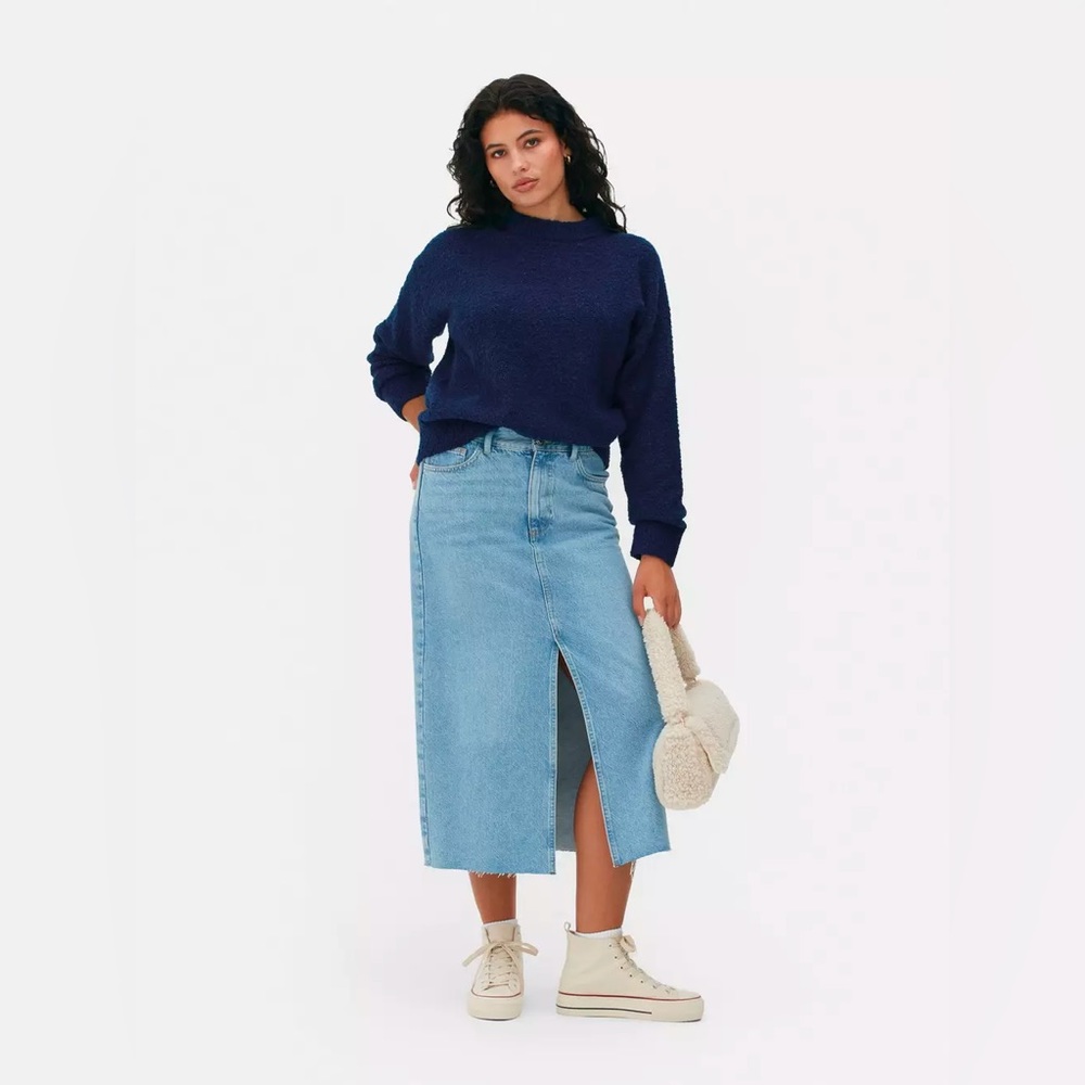 Bouclé Crew Neck Sweater